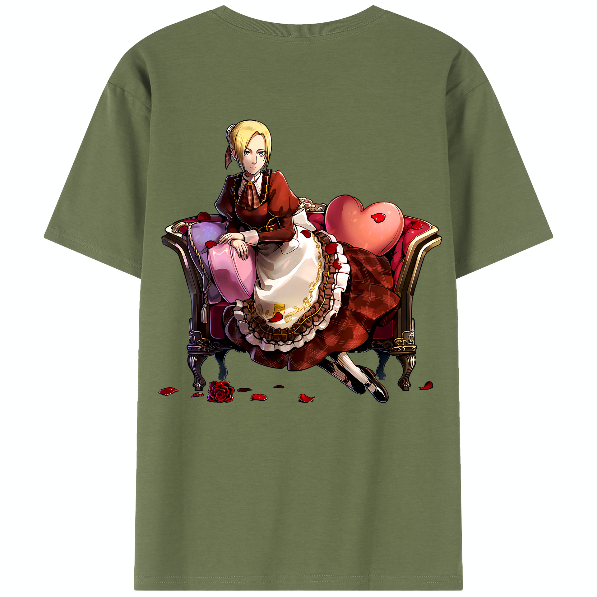 （画像用） 進撃の巨人 アニ・レオンハート Attack on Titan Annie Leonhart 綿100％半袖Tシャツ（背面プリント）